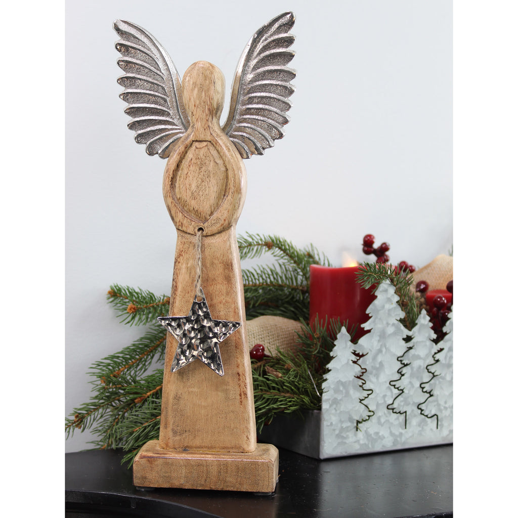 Wooden Angel Christmas Statue - sh1549ah1Angel