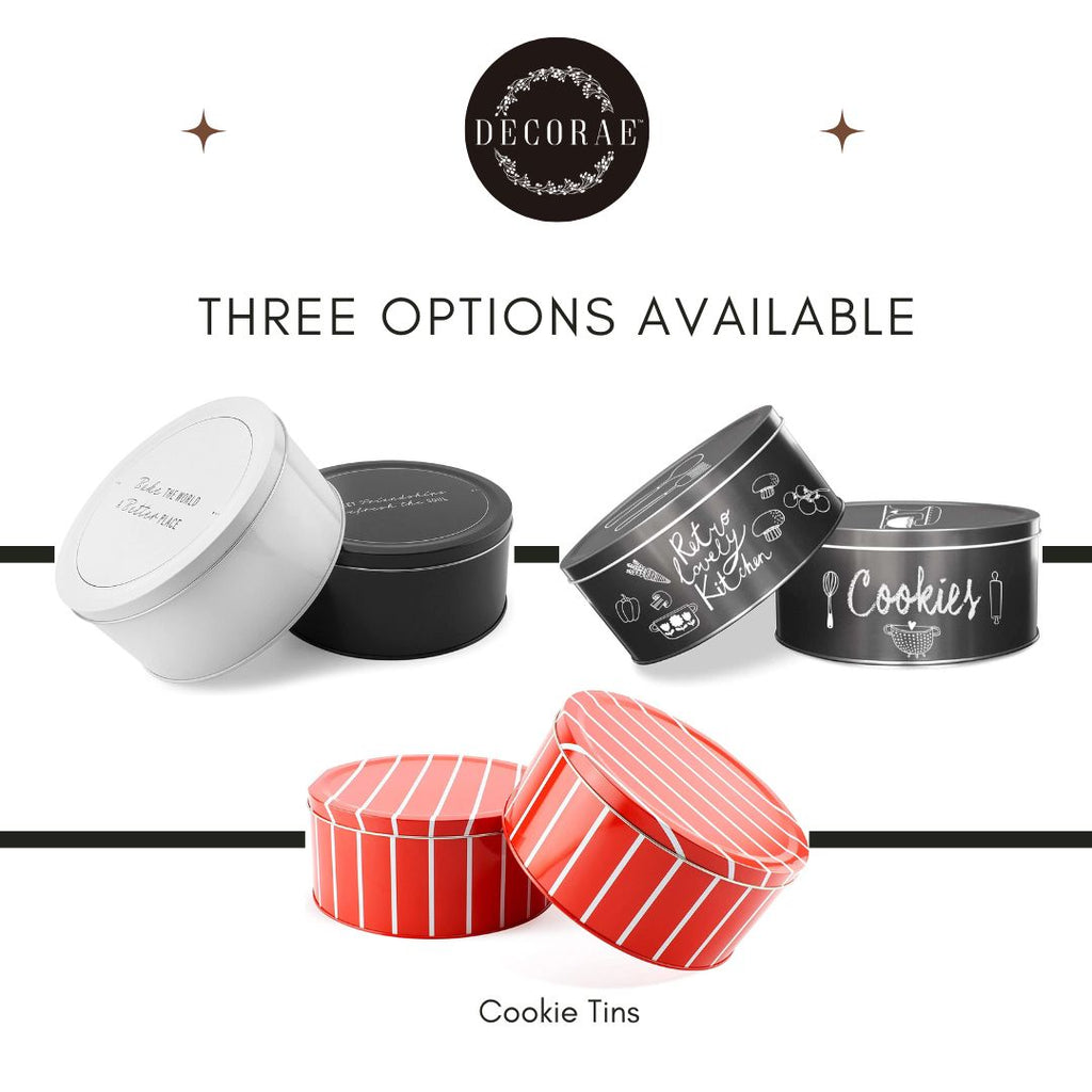 Cookie Tins (Set of 2, Black and White) - sh1509Dcr0Tin