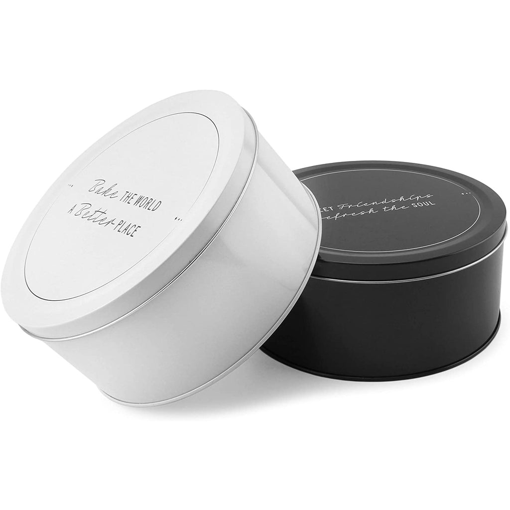 Cookie Tins (Set of 2, Black and White) - sh1509Dcr0Tin