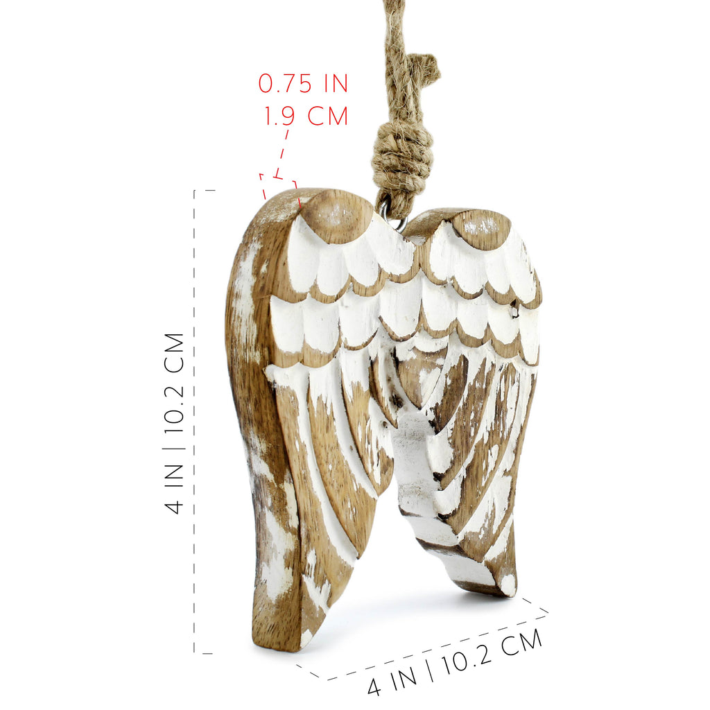 Angel Wing Wooden Ornaments (Case of 144) - 24X_SH_1548_CASE