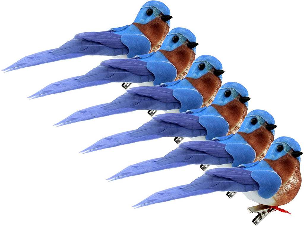 Imitation Bluebirds Artificial Bird Ornaments (6-Pack) - sh1553cb0Blubird