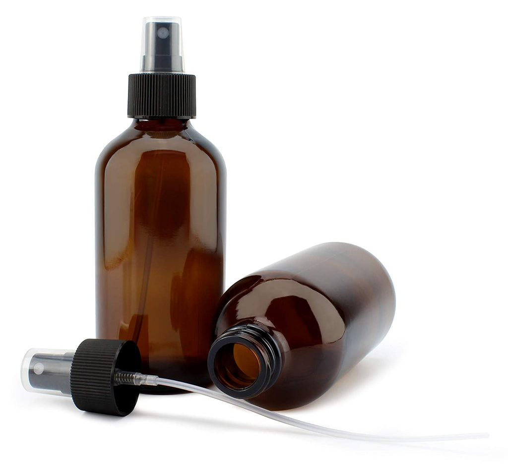 8oz Amber Glass Fine Mist Spray Bottles (Case of 64) - 16X_SH_1578_CASE