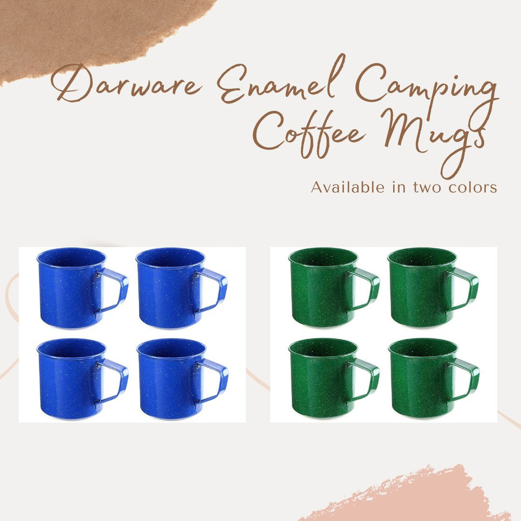 Enamel Camping Coffee Mugs (Set of 4, 16oz) - CampMugs