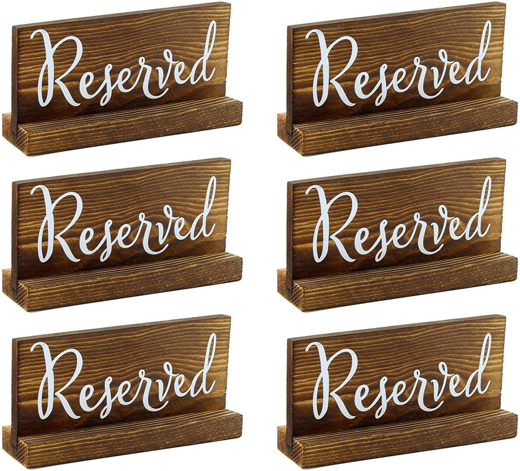 Wooden Reserved Signs for Tables (Brown, Case of 300) - 50X_SH_1598_CASE