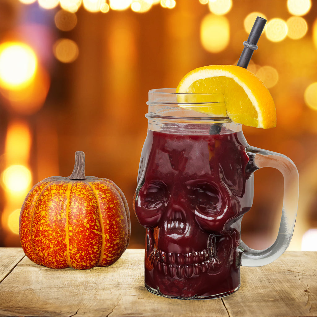 Skull Mason Jar Mugs (Set of 4) - sh1600dar0Skull