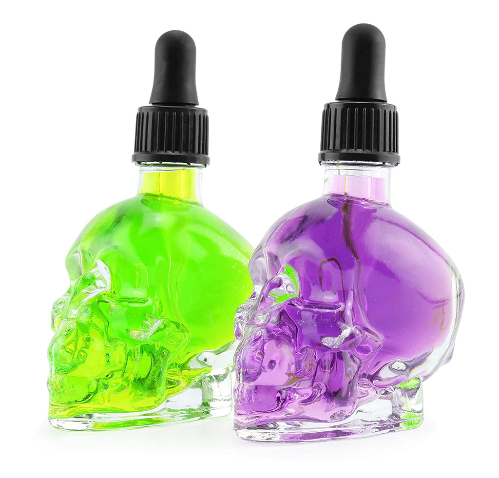 Skull Glass Dropper Bottles (Case of 120) - 60X_SH_1625_CASE