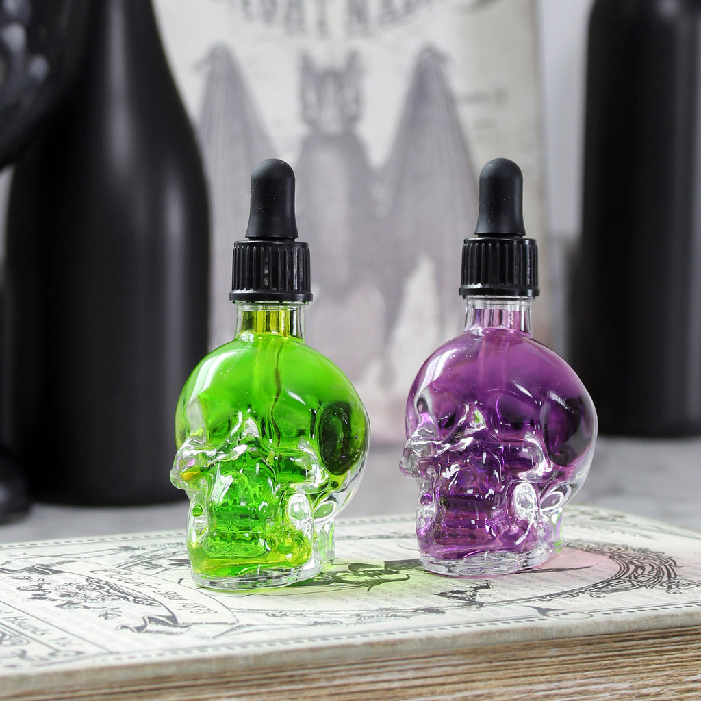 Skull Glass Dropper Bottles (Case of 120) - 60X_SH_1625_CASE