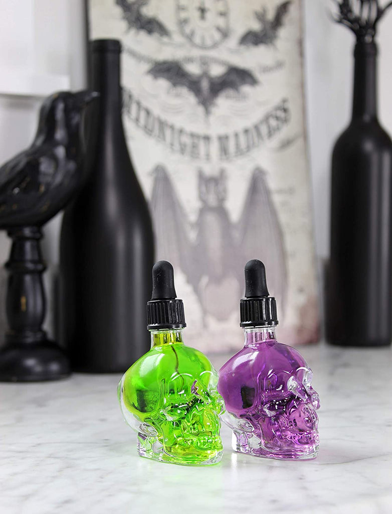 Skull Glass Dropper Bottles (Case of 120) - 60X_SH_1625_CASE