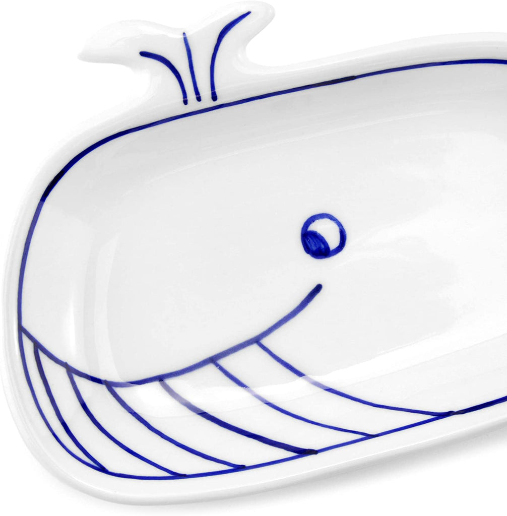 Whale Spoon Rest; Blue and White Ceramic (Case of 60) - 60X_SH_1631_CASE