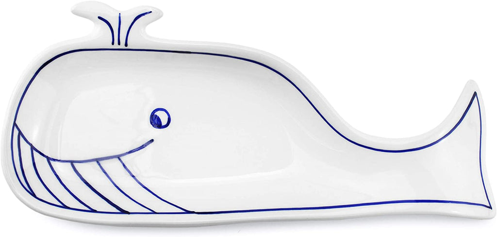 Whale Spoon Rest; Blue and White Ceramic (Case of 60) - 60X_SH_1631_CASE