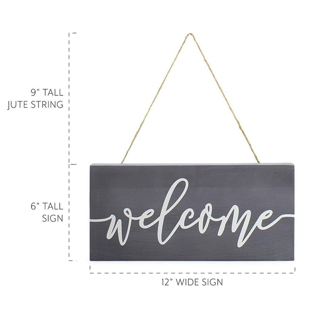 Farmhouse Wooden Welcome Sign (Gray, 12x6in) - sh1621ah1Wlcm