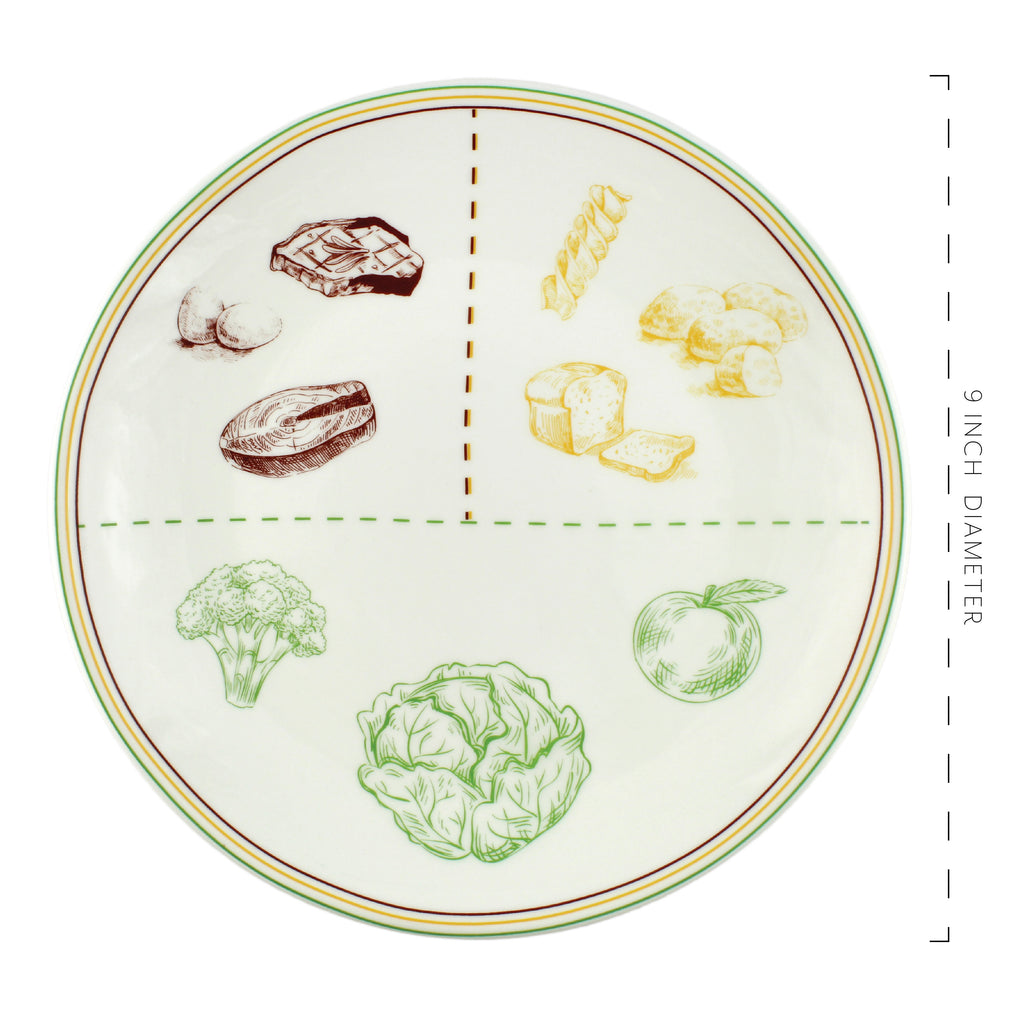 Ceramic Portion Control Plates (Case of 24) - 12X_SH_1642_CASE