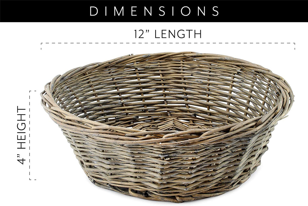 Round Bread Baskets (Gray, Case of 8) - 4X_SH_1652_CASE