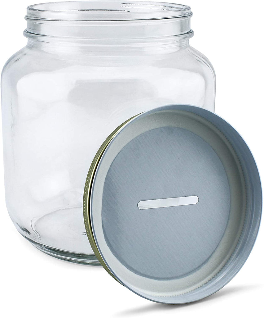Large Glass Coin Bank Jar - CBKit015
