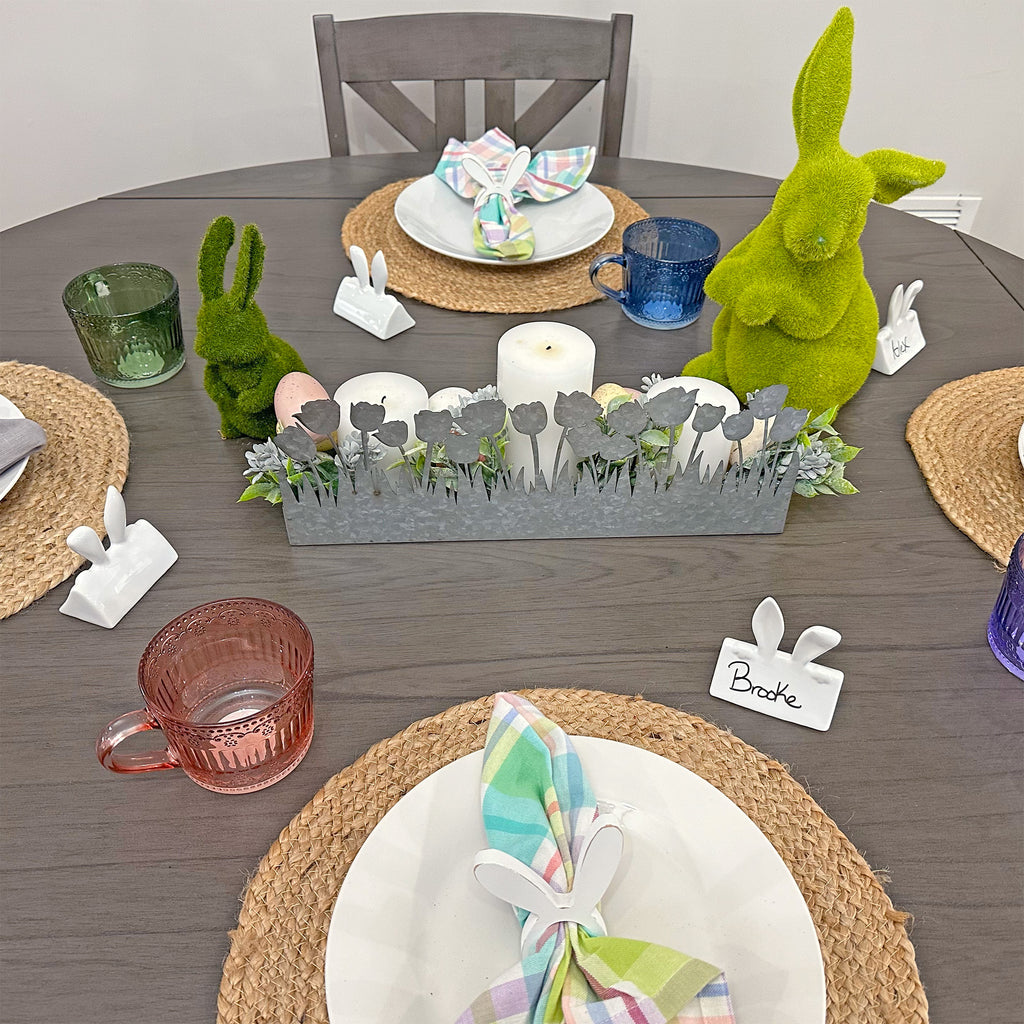 Spring Summer Galvanized Tray, Tulips Flowers - sh1672ah1TRAY