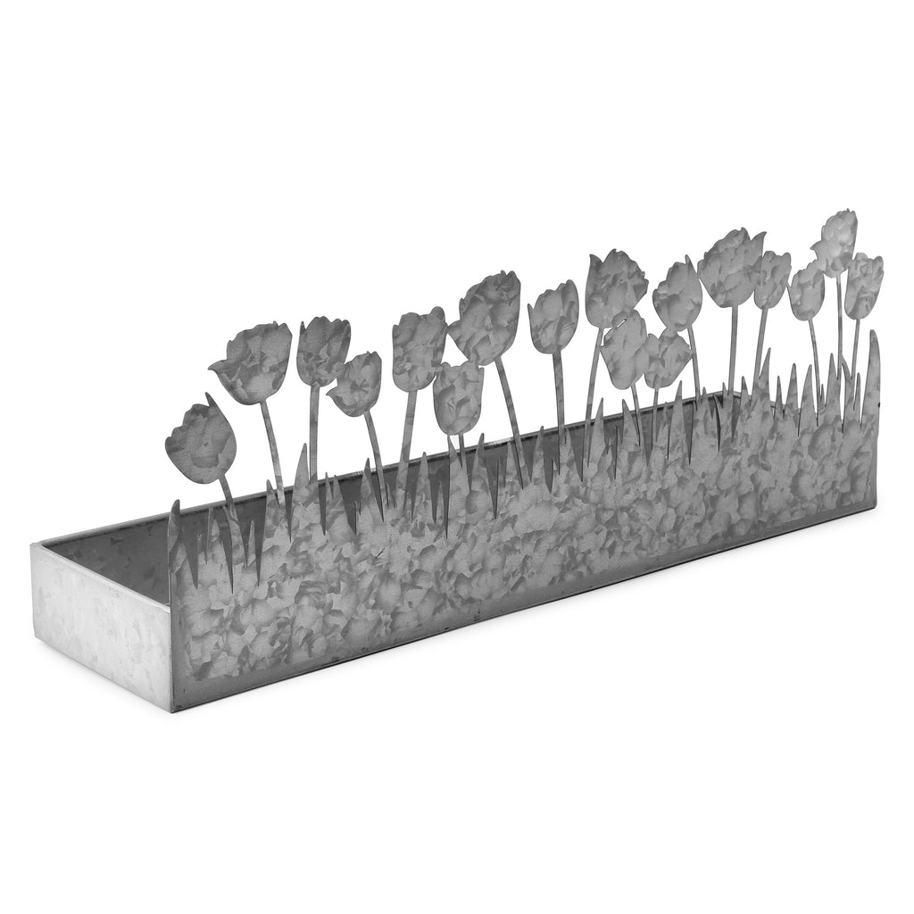 Spring Summer Galvanized Tray, Tulips Flowers - sh1672ah1TRAY