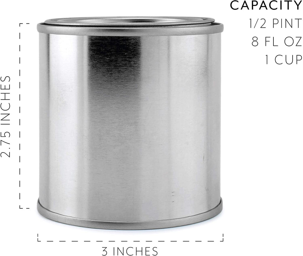 Metal Paint Cans with Lids (1/2 Pint, Case of 180) - 30X_SH_1750_CASE