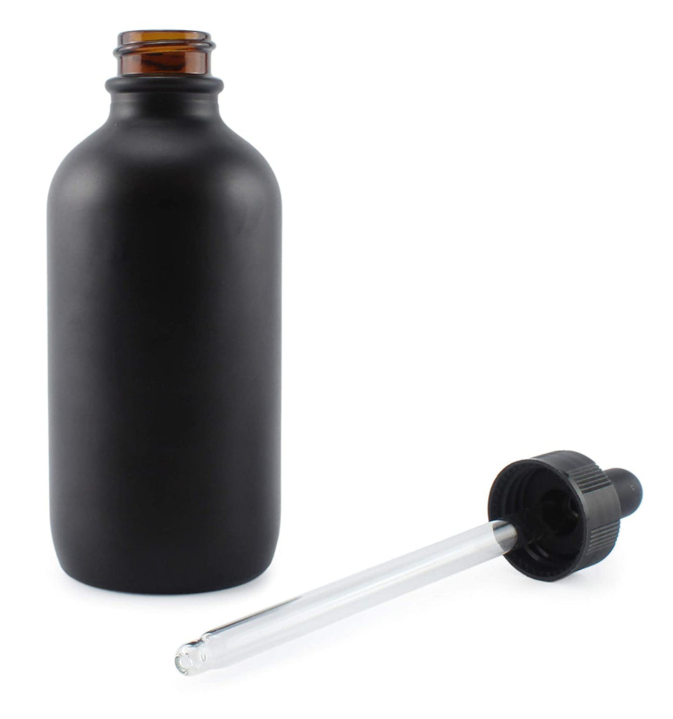 4oz Black Glass Dropper Bottles (6-Pack) - sh1669cb0