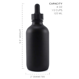 4oz Black Glass Dropper Bottles (Case of 120) - SH_1669_CASE