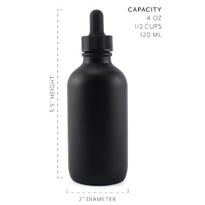 4oz Black Glass Dropper Bottles (Case of 120) - 20X_SH_1669_CASE