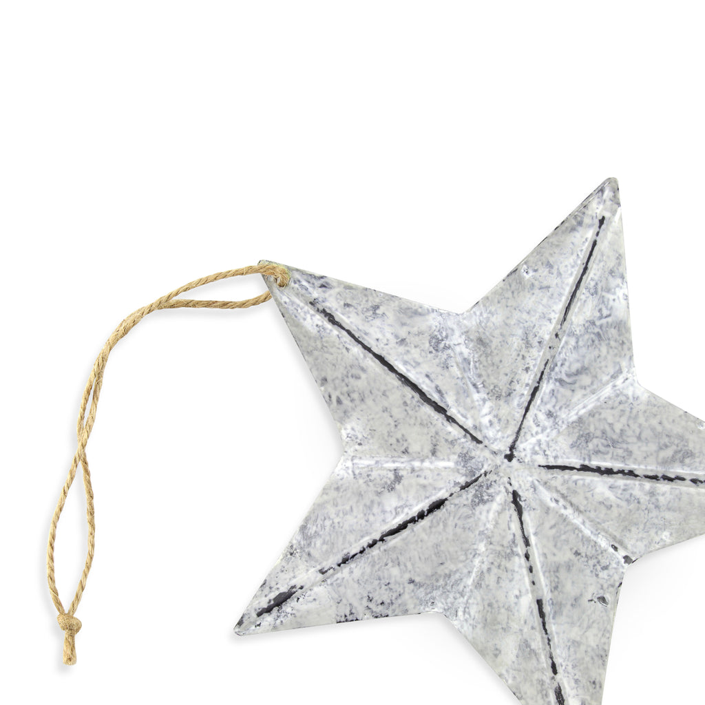 Rustic Galvanized Star Ornaments (3-Pack, 7.5 Inch) - sh1677ah1rmd