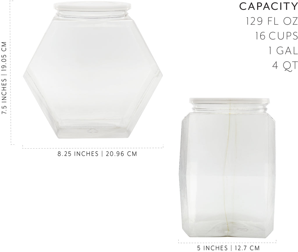 Gallon Plastic Container Candy Jars (2-Pack) - CBKit014