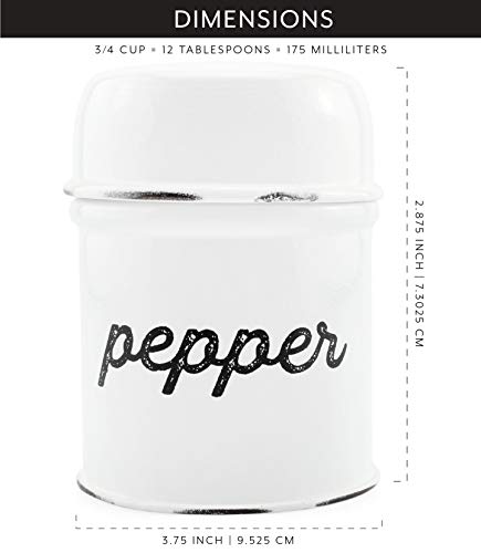 Farmhouse Salt and Pepper Shaker Set (White, Case of 30 Sets) - 30X_SH_1609_CASE