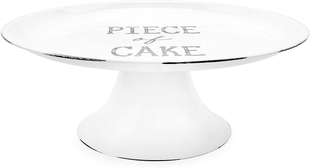 Rustic White Enamel Cake Stand (Case of 8) - 8X_SH_1611_CASE