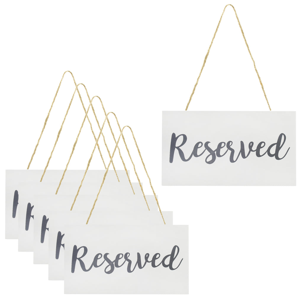 Hanging Wooden Reserved Signs (Case of 90) - SH_1729_CASE