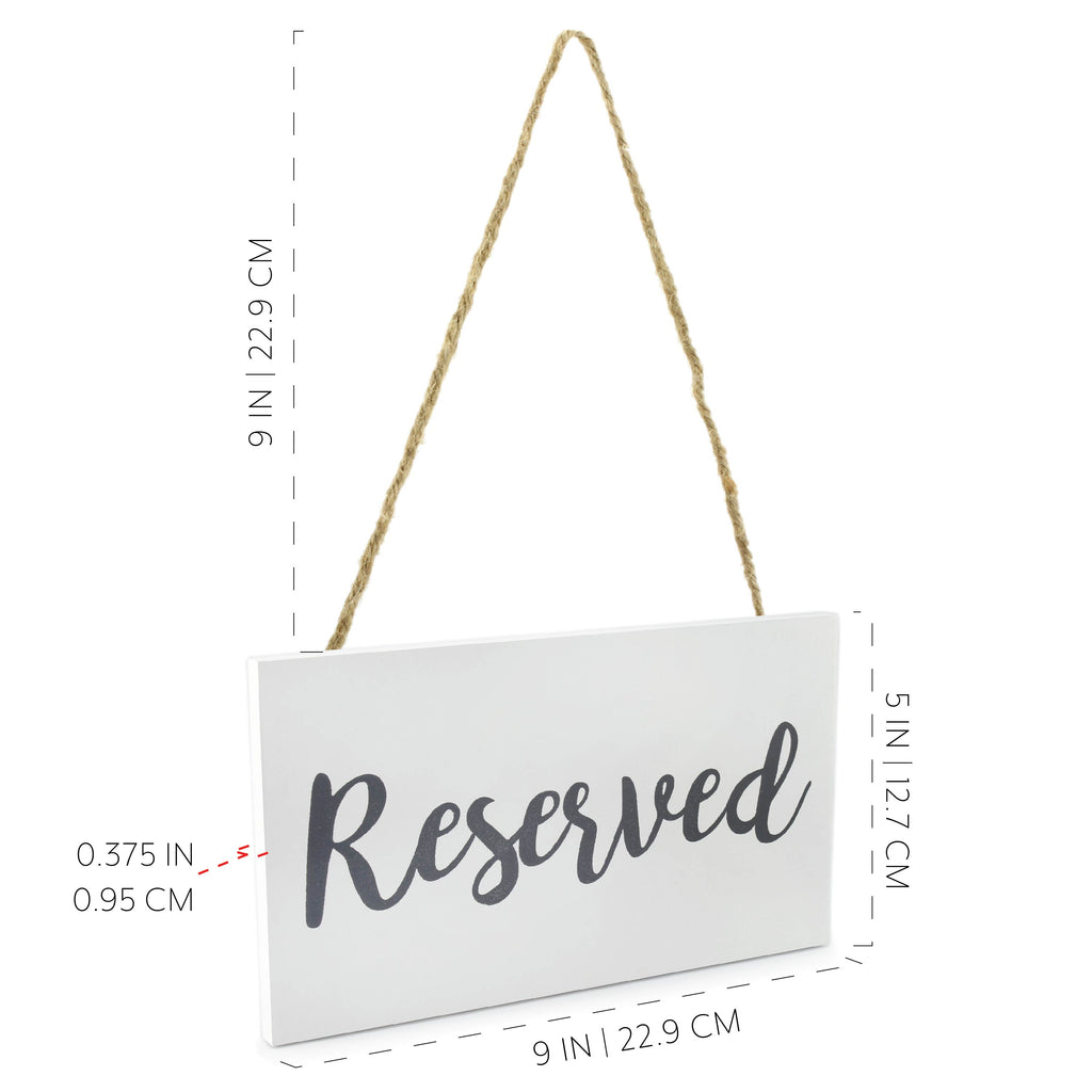 Hanging Wooden Reserved Signs (Case of 90) - SH_1729_CASE