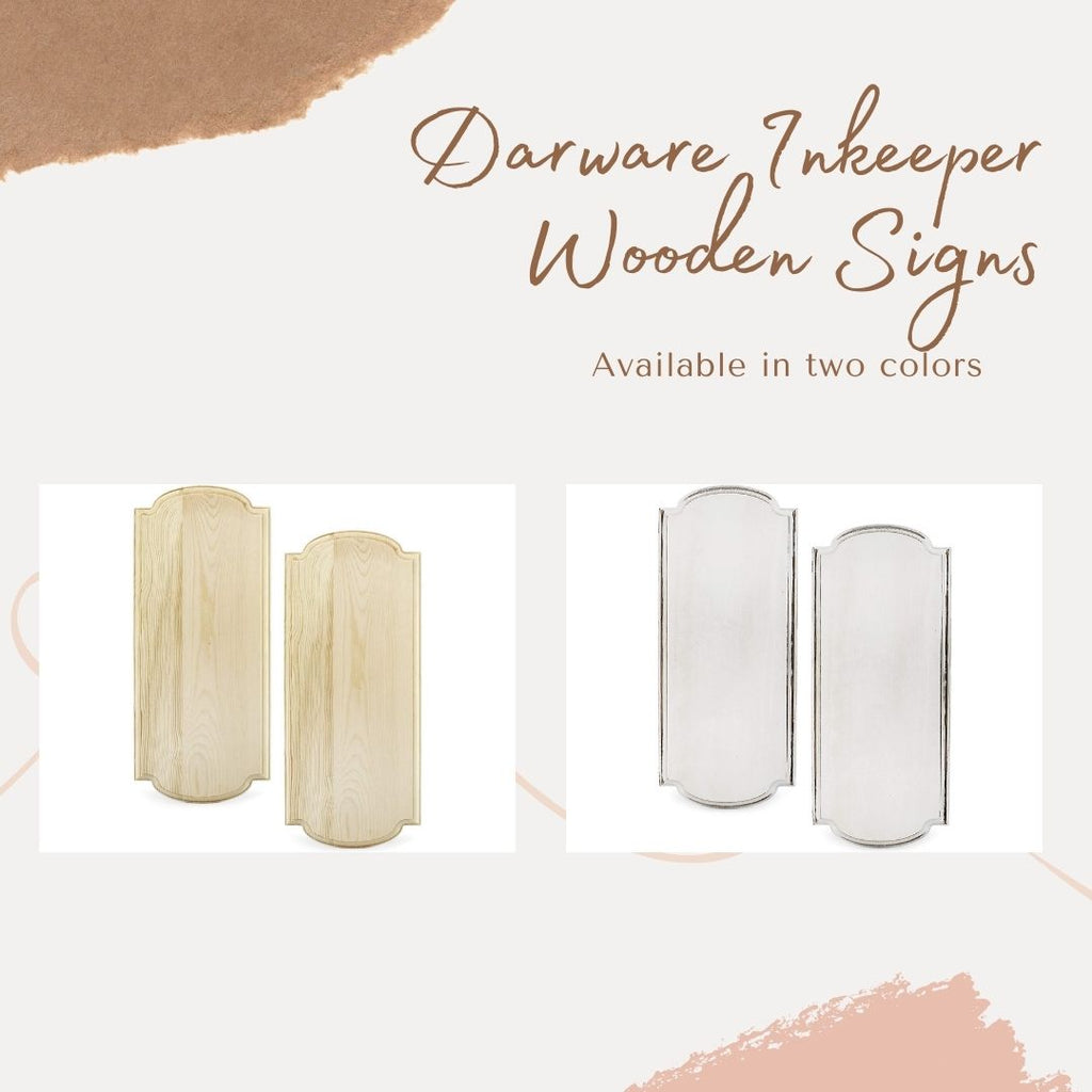 Innkeeper Wooden Signs (2-Pack, Whitewashed) - sh1725dar0Whte