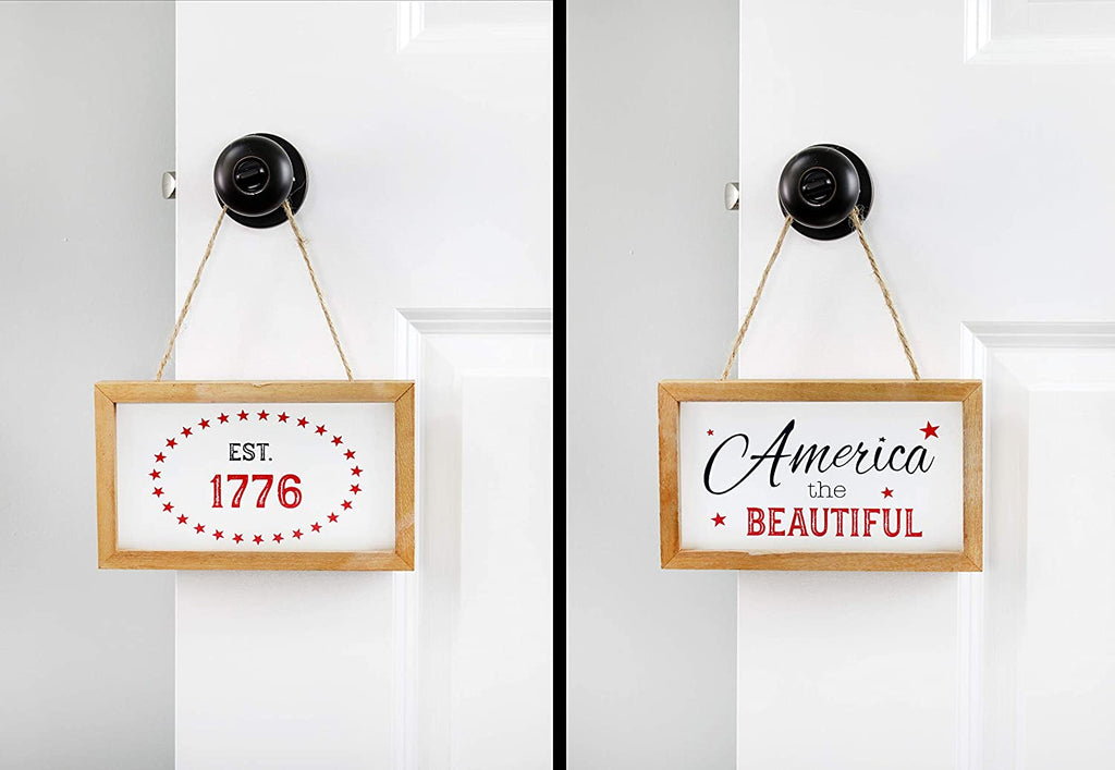 4th of July Signs, Set of 2 Decorative Wood Americana Patriotic Signs (Case of 30) - SH_1685_CASE