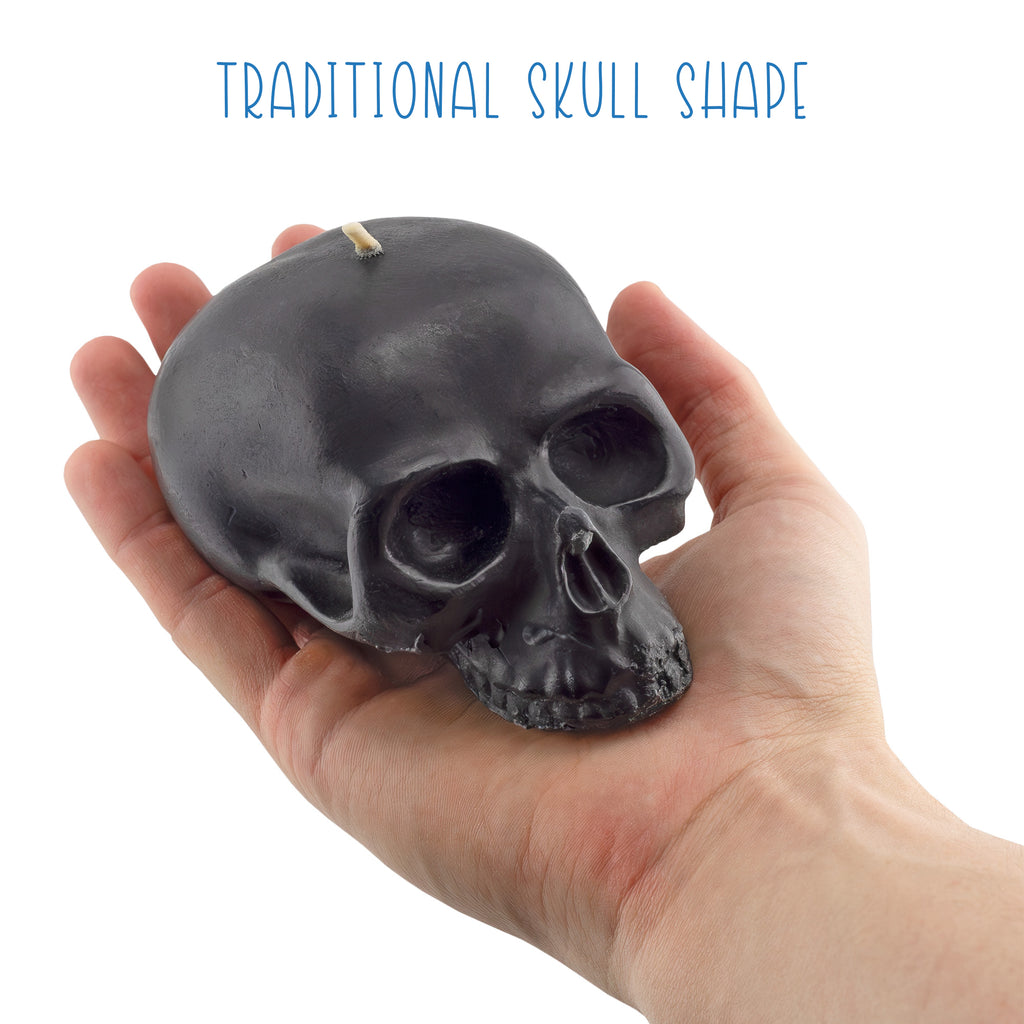 Large Skull Shaped Candles (2-Pack, Black) - sh1731dar0mnw