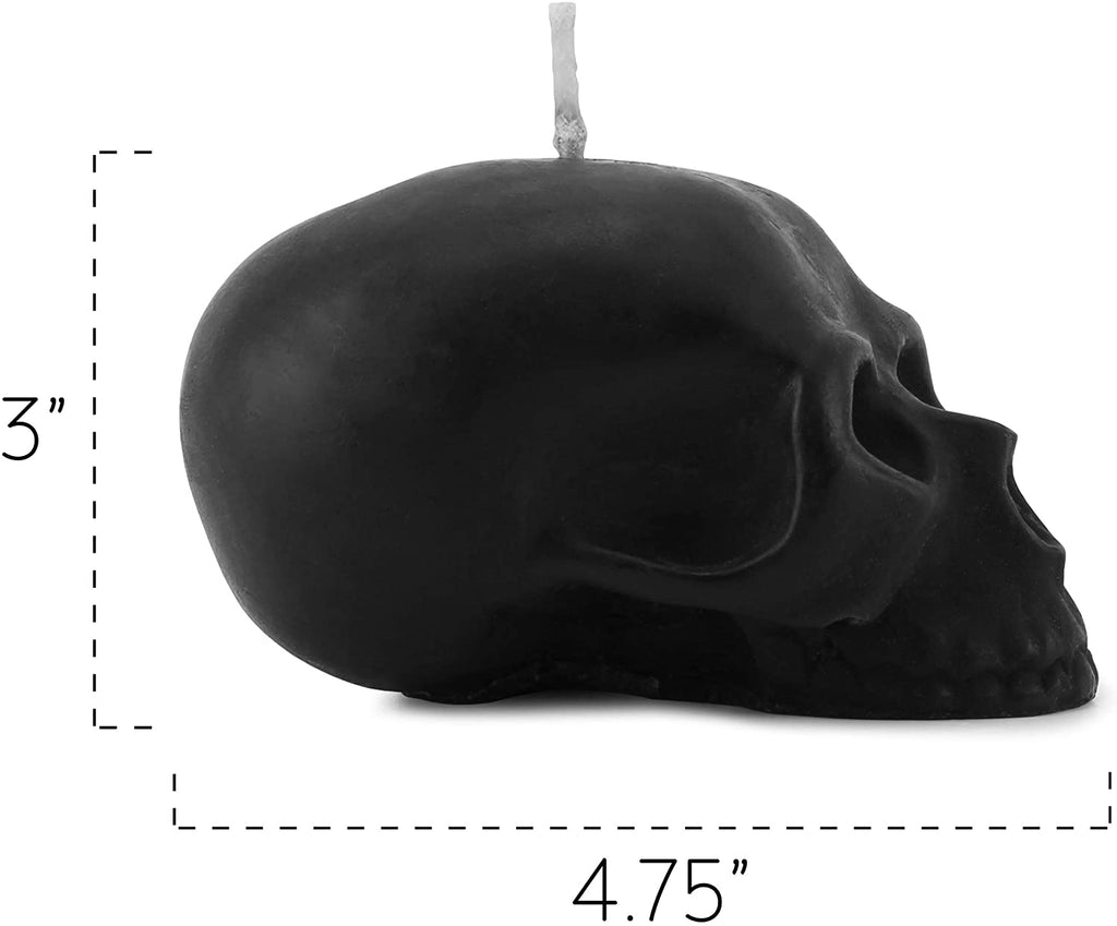 Large Skull Shaped Candles (2-Pack, Black) - sh1731dar0mnw