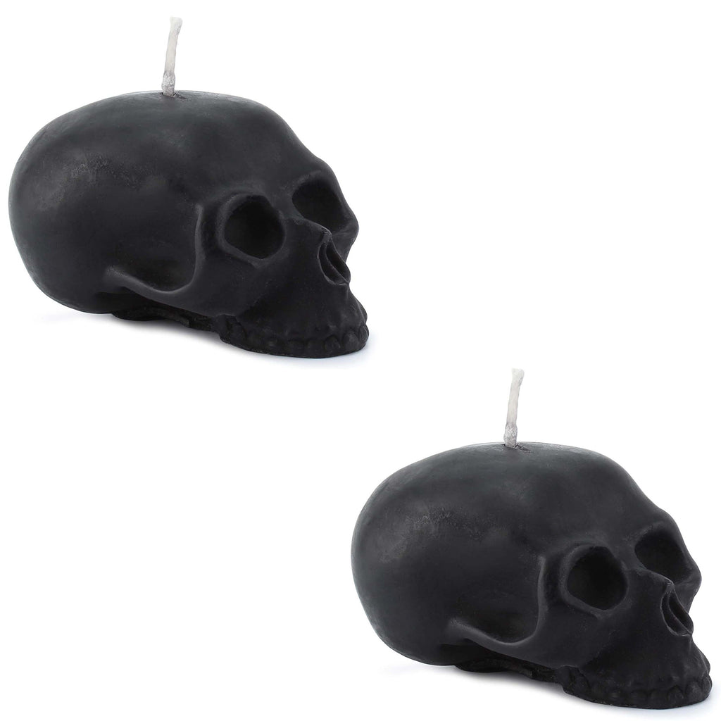 Large Skull Shaped Candles (2-Pack, Black) - sh1731dar0mnw