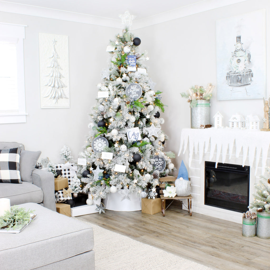 Mini Christmas Trees (3-Pack, 10-Inch, Flocked) - sh1756ah1Flock