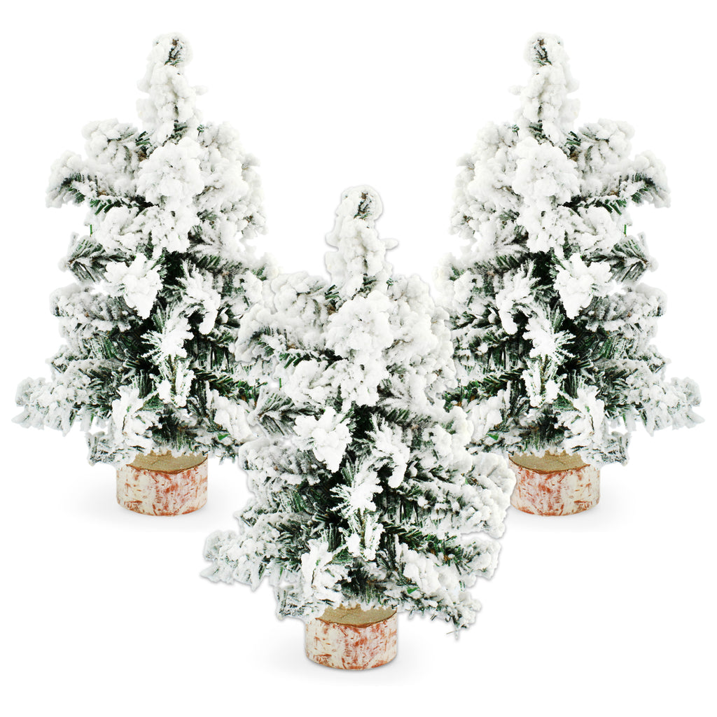 Mini Christmas Trees (3-Pack, 10-Inch, Flocked) - sh1756ah1Flock