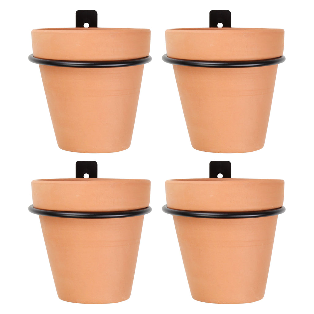 Metal Wall Ring Planters with Pots (Case of 48) - SH_1767_CASE