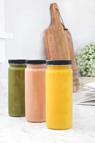 16oz Glass Juice Jars (12-pack) - sh1813cb012pk