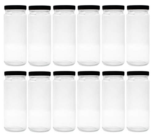 16oz Glass Juice Jars (12-pack) - sh1813cb012pk