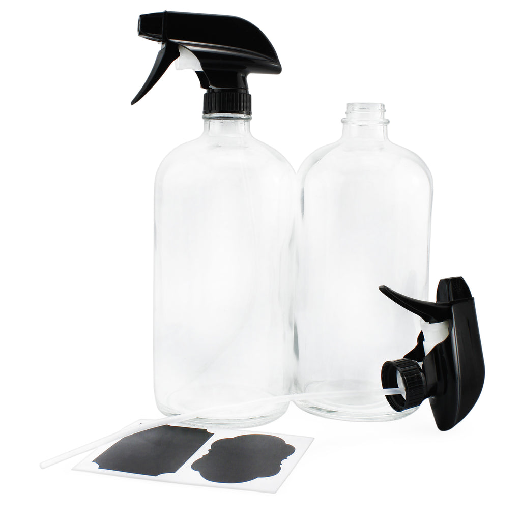 32oz Glass Spray Bottles (2-Pack, Clear) - sh1784cl32oz