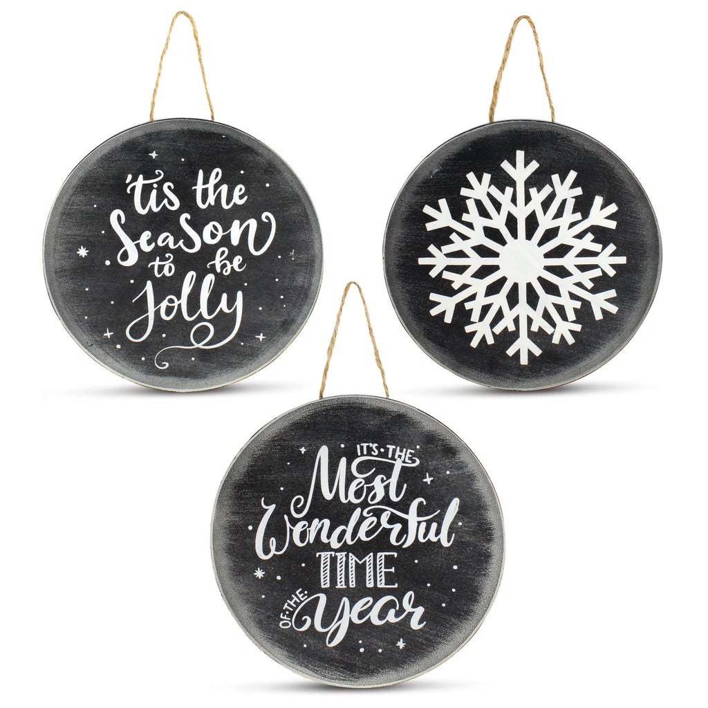 Chalkboard Sign Ornaments (Case of 12 Sets) - 12X_SH_1793_CASE