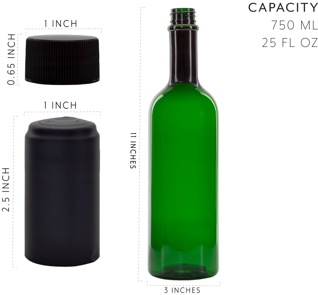 Plastic Wine Bottles (10-Pack, Green) - sh1799cb0Green