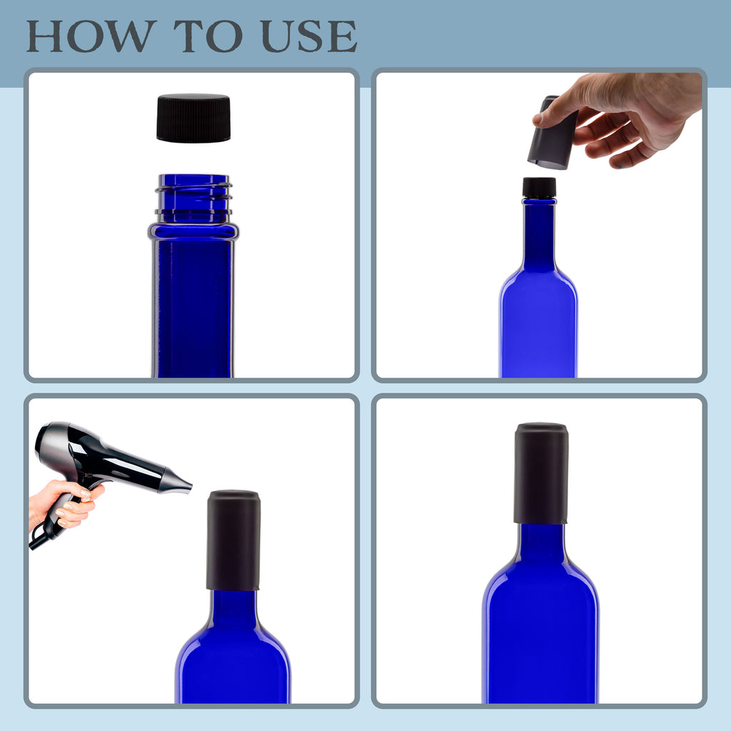 Plastic Wine Bottles (10-Pack, Blue) - sh1800cb0BLUE