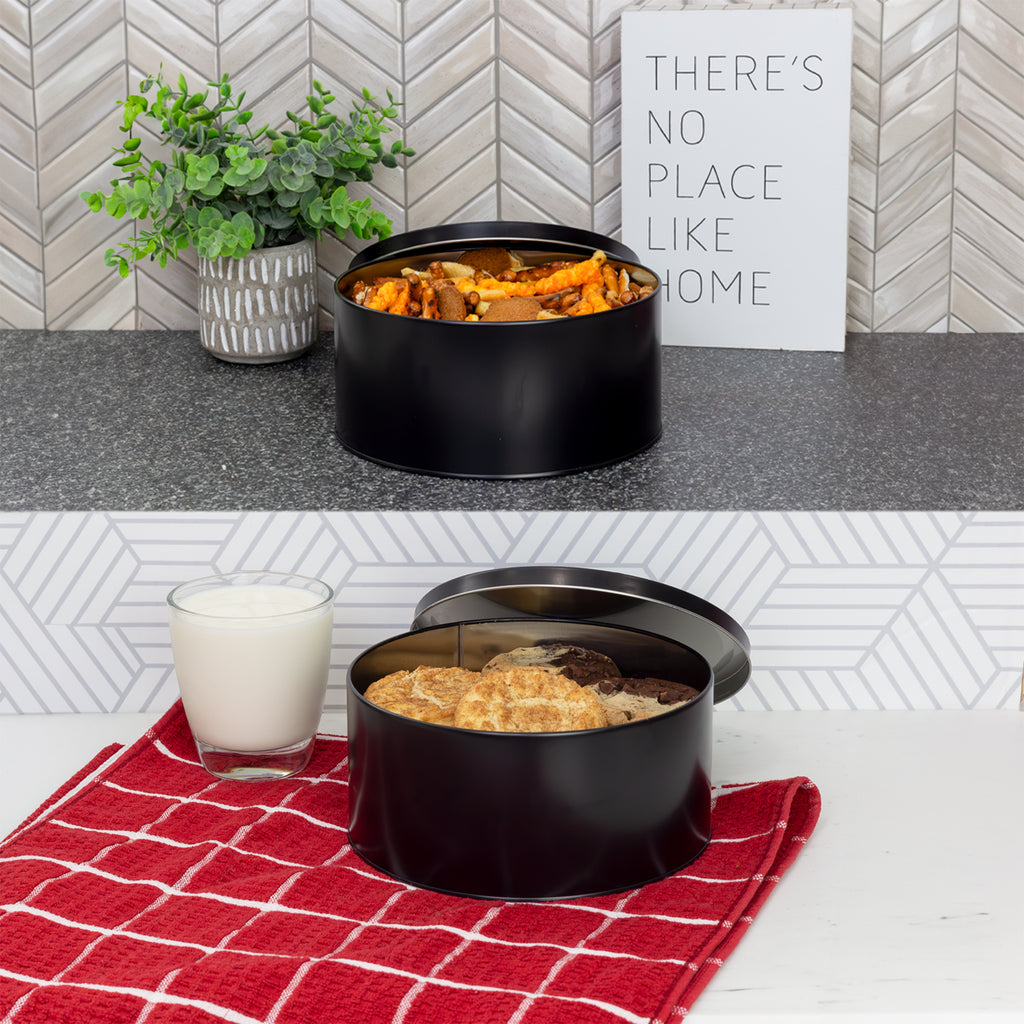 Black Chalkboard Cookie Tins (Set of 2) - sh1806Dcr0Tins