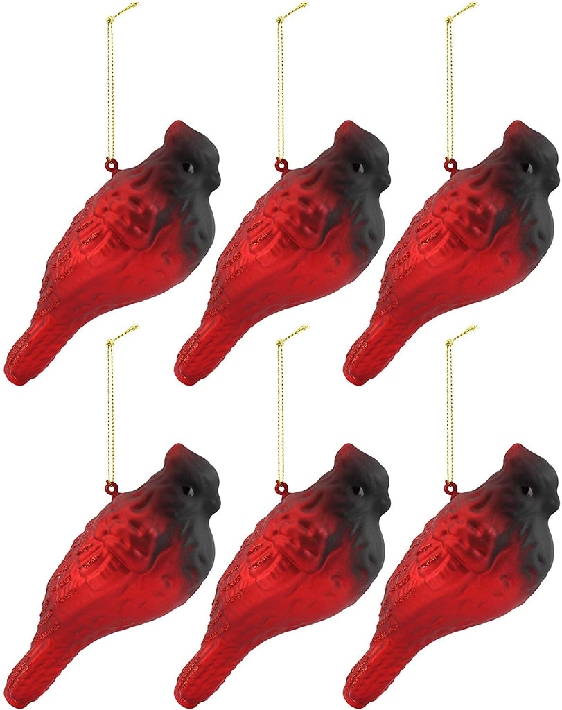 Glass Cardinal Christmas Ornaments (6-Pack) - sh1817rmdDcr0