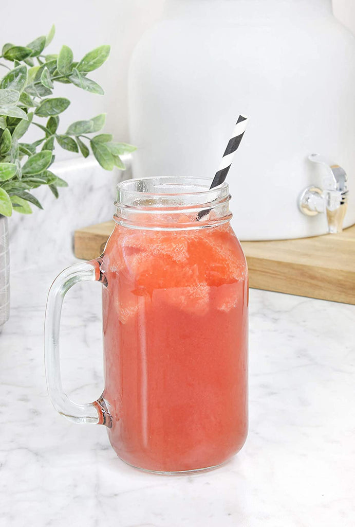 Mason Jar Mugs with Handles (24oz, 4-Pack) - VarMasonMugs