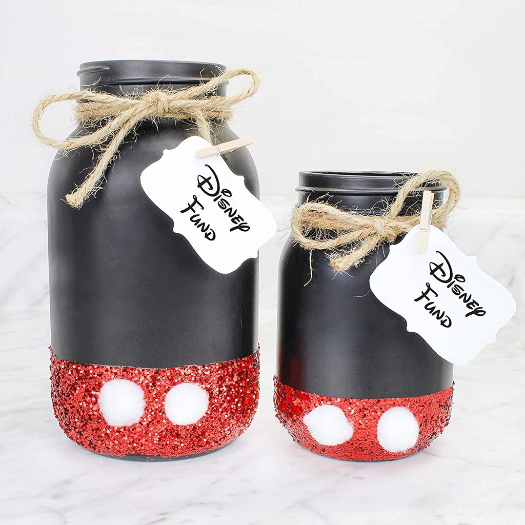 Black Chalkboard Mason Jars (Pint Size, 6-Pack) - sh1835Pdar0mnw