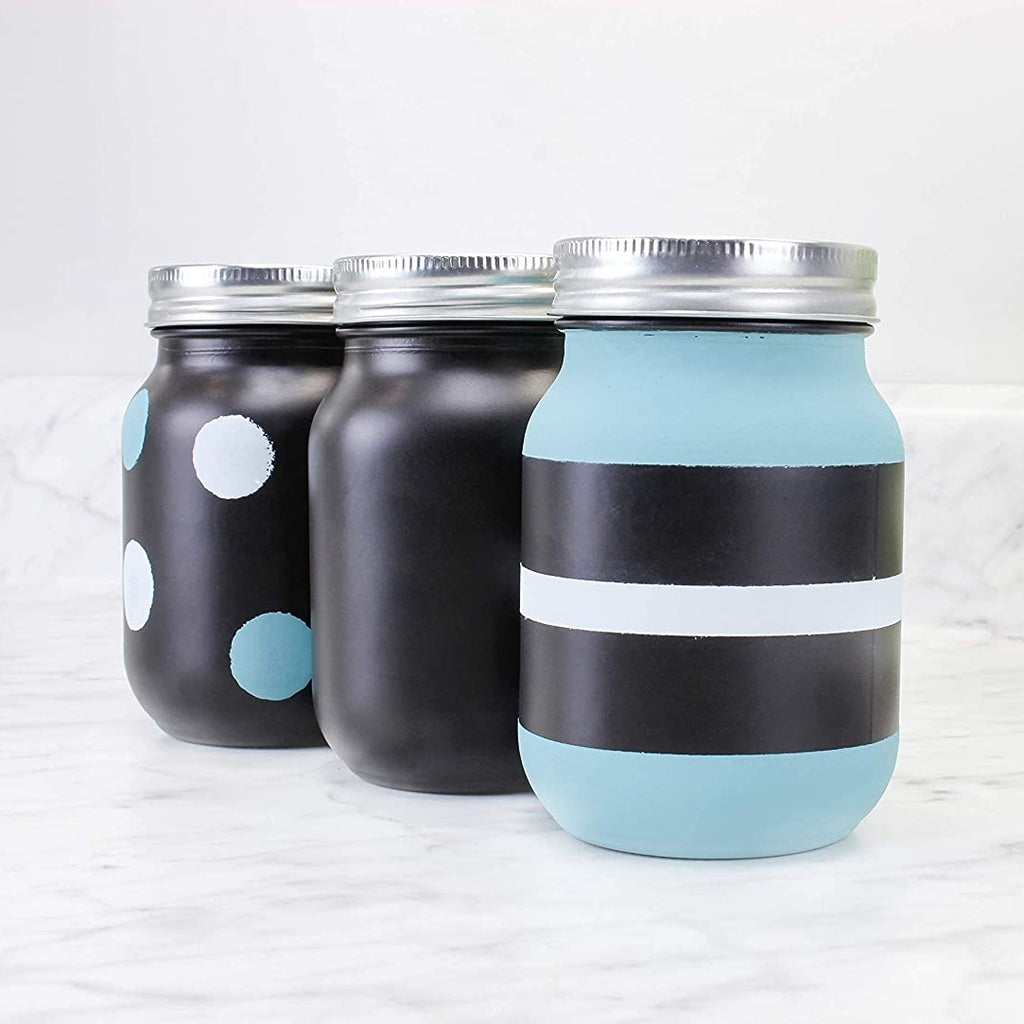 Black Chalkboard Mason Jars (Pint Size, 6-Pack) - sh1835Pdar0mnw