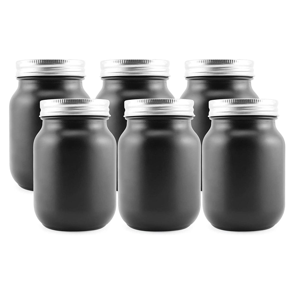 Black Chalkboard Mason Jars (Pint Size, 6-Pack) - sh1835Pdar0mnw